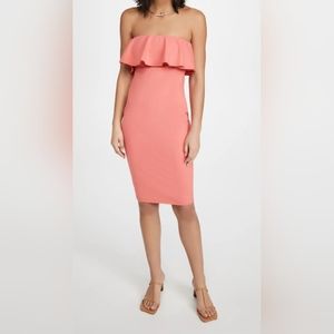 NWT Susana Monaco Strapless Midi Dress Size L